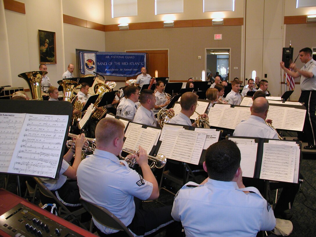ANG Band of the Mid-Atlantic Concert Band performs for a concert at Nicarry Meeting House in New Oxford PA on Saturday June 27, 2009.