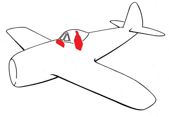 Most tactical fighter-bomber units flew the Thunderbolt, which was an excellent aircraft for the mission. One important feature of the P-47 was its ruggedness, due in part to armor plating in vital areas. These pieces of armor protected the pilot from the front and from behind. (U.S. Air Force photo)