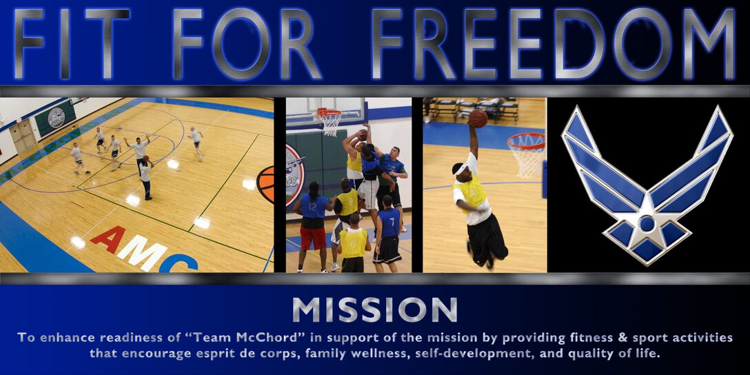 "Fit for Freedom" Fitness poster, high resolution file available upon request. (U.S. Air Force graphic/Adamarie Lewis-Paige, photo by Abner Guzman) 