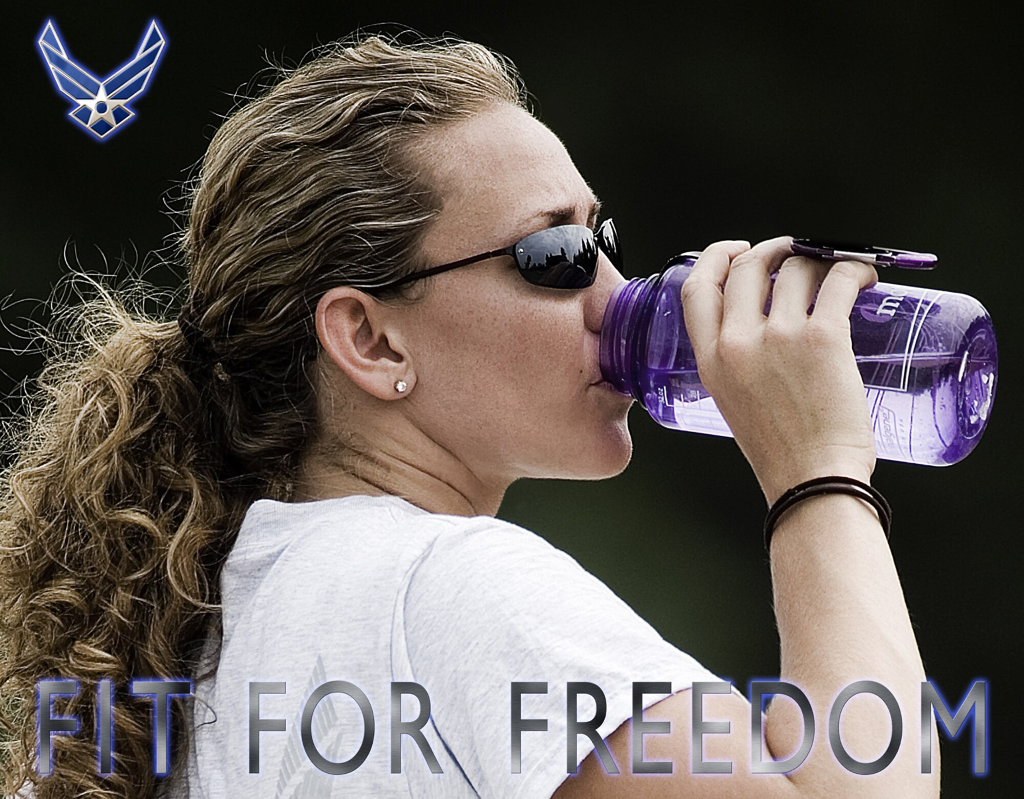 "Fit for Freedom" Fitness poster, high resolution file available upon request. (U.S. Air Force graphic/Adamarie Lewis-Paige, photo by Abner Guzman)



 