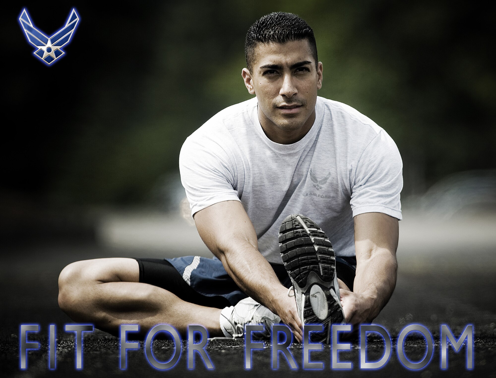 "Fit for Freedom" Fitness poster, high resolution file available upon request. (U.S. Air Force graphic/Adamarie Lewis-Paige, photo by Abner Guzman)



 