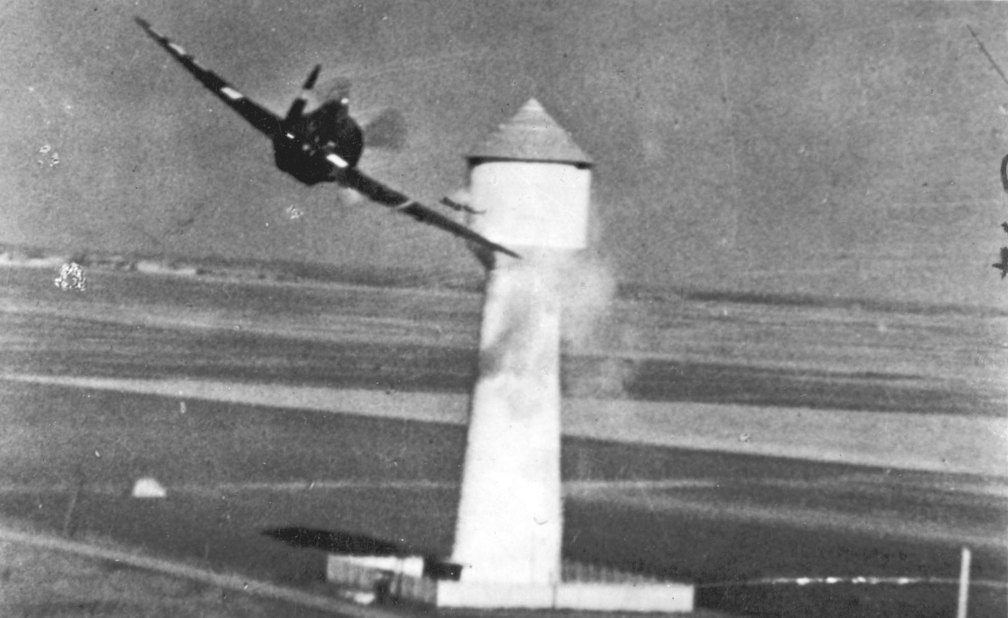 P-47 from the USAAF’s strategic 8th Air Force attacking an antiaircraft (or “flak”) tower. At times, the strategic air forces were also used against the German army and Luftwaffe airfields in Europe. (U.S. Air Force photo)