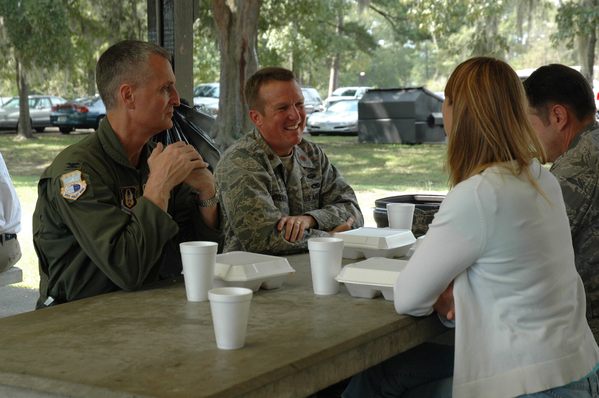 Members of the 315th Alumni Association help prepare fish and hush puppies for the semi-annual Chief’s Fish Fry here today. The Charleston Chief's Group has had a cookout fundraiser twice a year for the last 24-years. Money raised from the event will be distributed back to Team Charleston's Airmen through programs that the Chief's Group supports. (U.S. Air Force photo/Tanya Koch)
  
