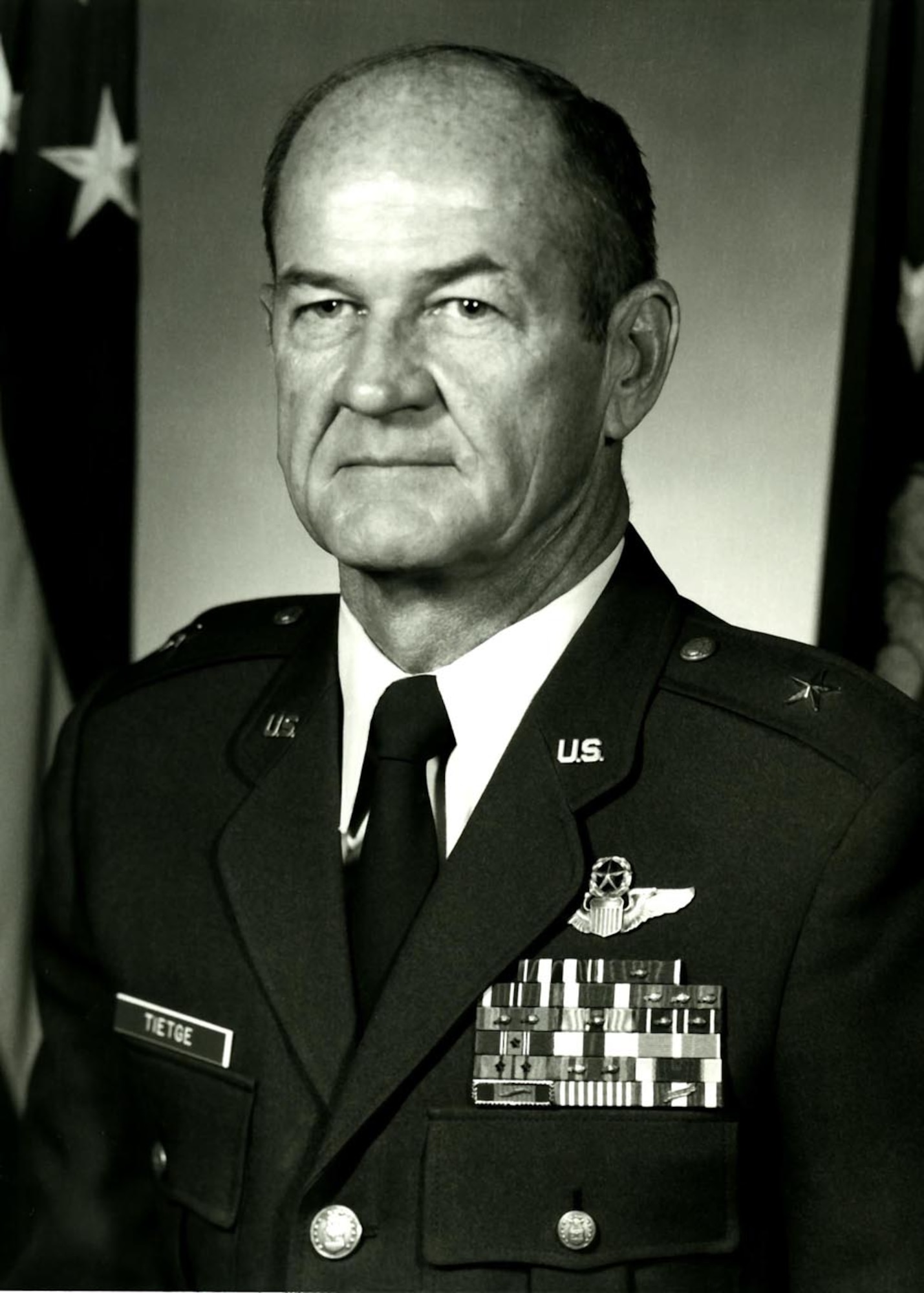 Brigadier General Jerry W Tietge Air Force Biography Display
