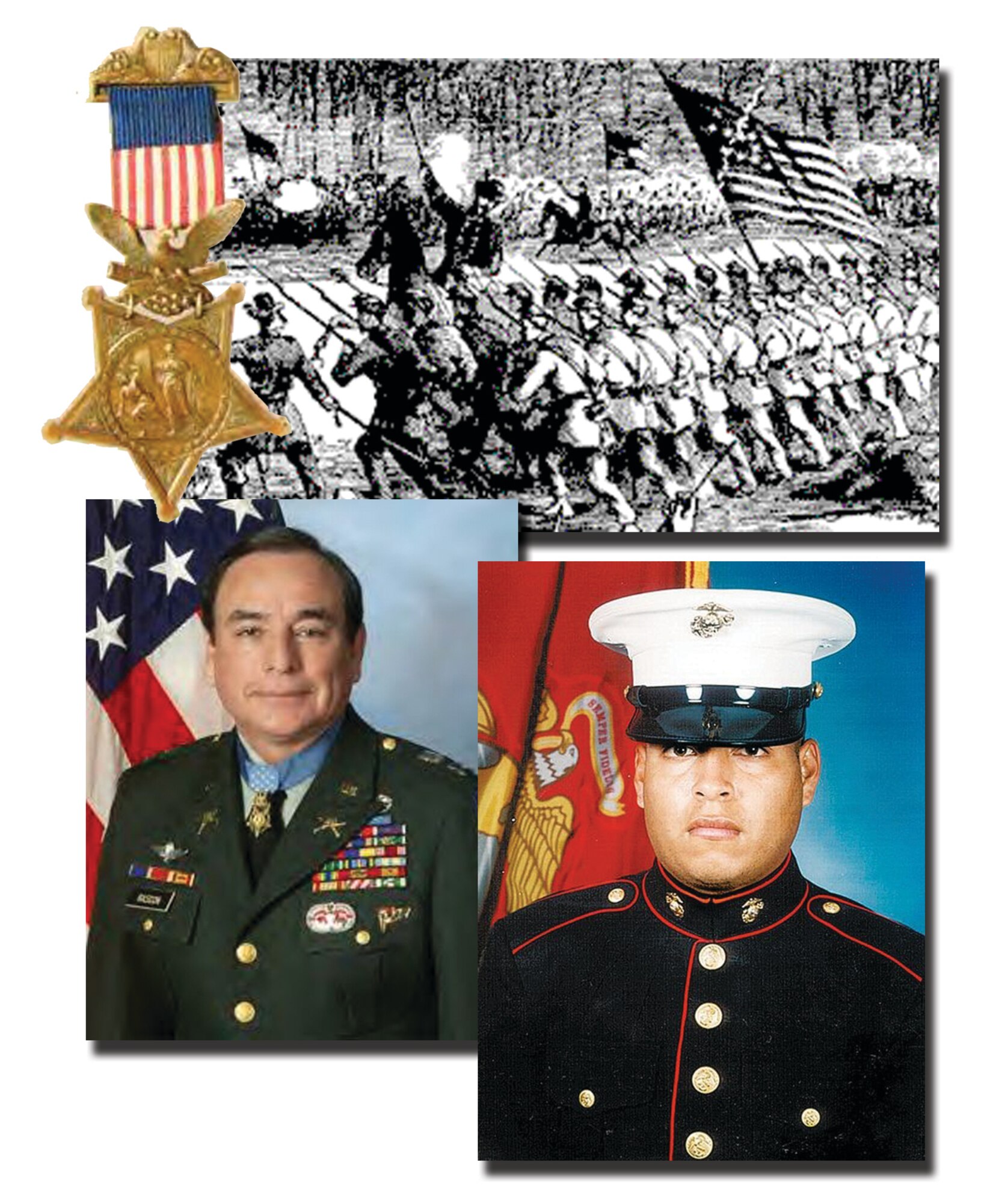 Hispanic Heroes. (U.S. Air Force artwork by Robert Martinez)