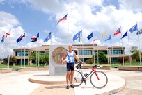 Anthony Milunas earned many firsts in 2009, including being named Lackland's male athlete of the year for his work in both civic and athletic arenas. (U.S. Air Force photo/Alan Boedeker)
