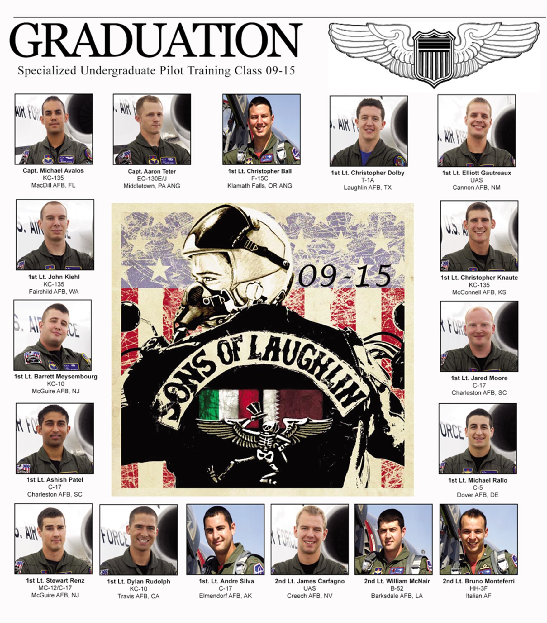 LAUGHLIN AIR FORCE BASE, Texas -- Specialized Undergraduate Pilot Training Class 09-15 graduates Oct. 2. 