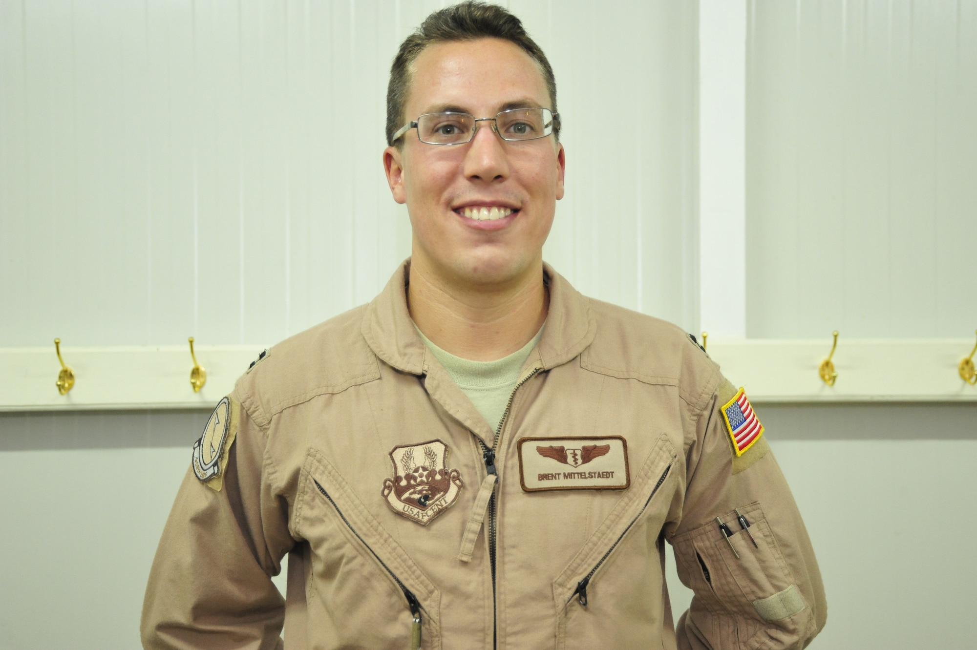 SOUTHWEST ASIA - Capt. Brent Mittelstaedt, 908th Expeditionary Air Refueling Squadron flight surgeon, echoed the benefits of exercise. Though he added, “Sleep is very important, and most people do not get enough of it.” The doctor says eight hours is desired, but that seven would be sufficient. Another thing people don’t realize, he said, is that one cannot make up for missed rest by sleeping additional hours the next evening. “It normally takes a couple of days to get caught up,” he concluded. (U.S. Air Force photo/2nd Lt. Kidron Vestal)