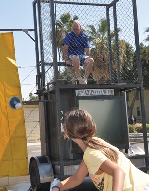 Fun in the dunk tank. (U.S. Air Force photo by Capt Ashley Norris)
