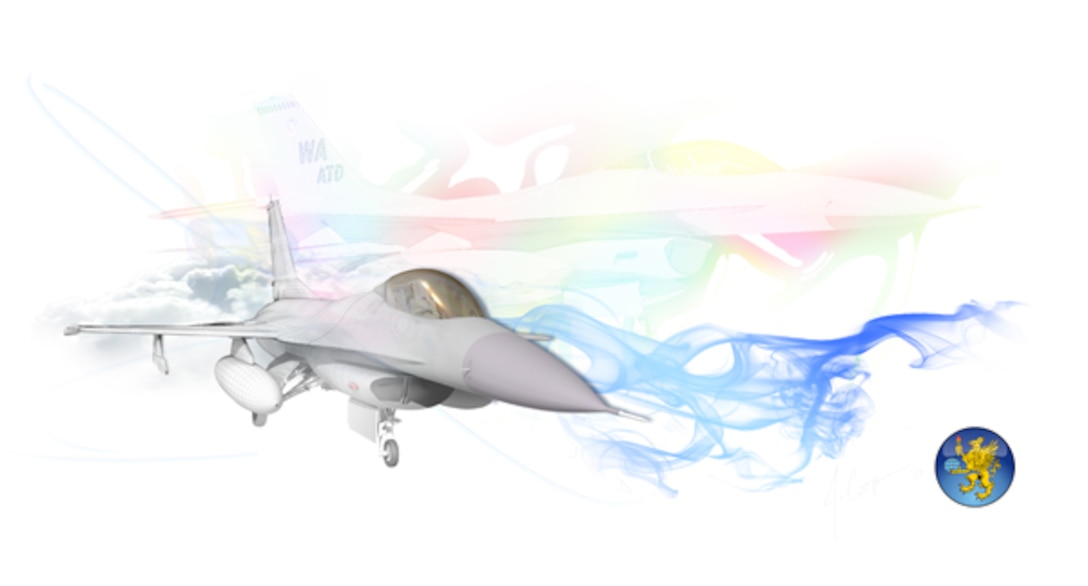 F-16 Color Drawing.  This image was created by Josh Cooper, 367th Training Support Squadron at Hill Air Force Base, Utah, for the F-16 Avionics and Weapons Bore Sight Course. AF.mil does not provide printed posters but a PDF file of this poster is available for local printing. Requests can be made to afgraphics@dma.mil. Please specify the title and number.