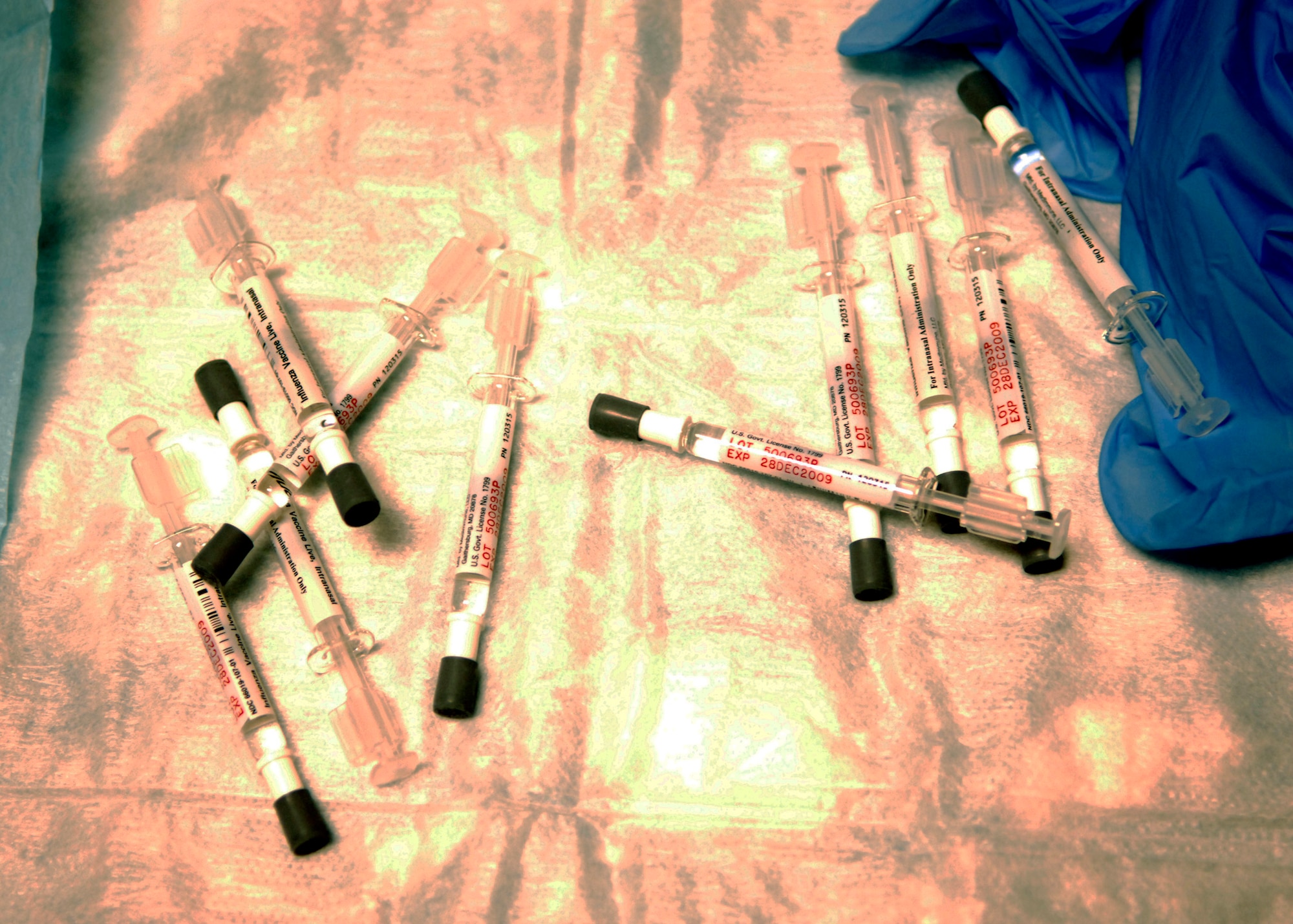 The 48th Medical Group 2009-2010 influenza vaccinations are underway. Individuals can contact the Immunization Clinic for information. Unit Deployment Monitors can contact the clinic to arrange a "shot line" for their units. (U.S. Air Force photo/Master Sgt. Charles Tubbs)