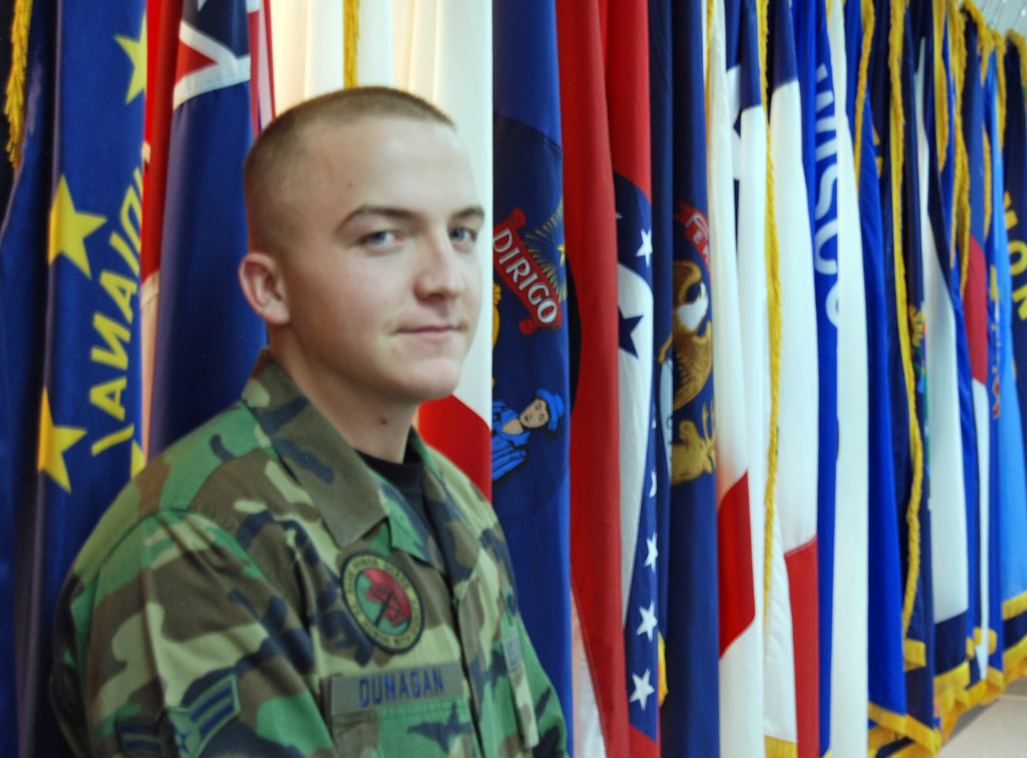Airman 1st Class Shawn Dunagan was selected for this week's First Knight award. This award is designed to recognize outstanding Airmen each week for the work they do every day. (Air Force photo by Tech. Sgt. Ray Bowden)