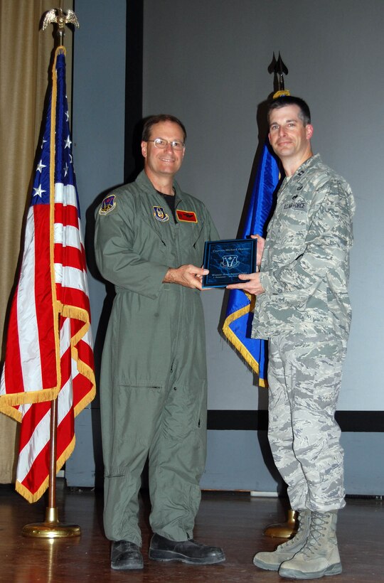 Capt. Michael Horner, 926th Group, was recognized Oct. 3 as the Company Grade Officer of the Half. (U.S. Air Force Reserve photo by Capt. Jessica Martin)