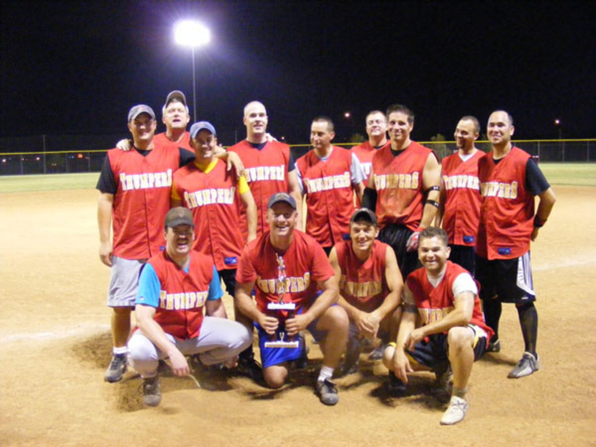The 513th Air Control Group Softball team "Thumpers" were victorious recently, taking the Tinker AFB Softball Championship title.  This was the first time in 37 years of Reserve forces on base to claim this title. 
