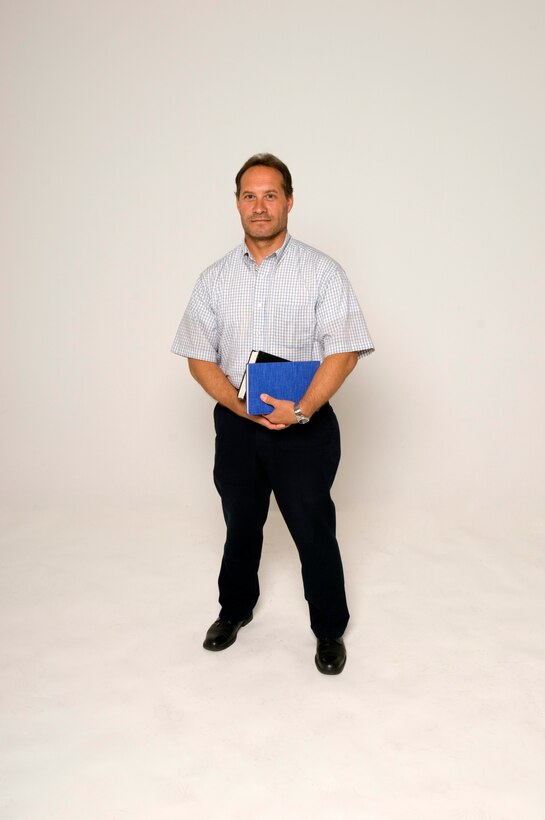 Vincent Duny, Air Force Flight Test Center Ground Safety chief, transitioned to civilian life, armed with his Air Force military experience and education. Mr. Duny received his Community College of the Air Force degrees in aircraft systems maintenance technology  and safety. (U.S. Air Force photo Edward Cannon)