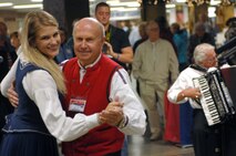 MINOT AIR FORCE BASE, N.D. -- People from all around the county came to enjoy the region’s 32nd annual Norsk Hostfest at the N.D. State Fairgrounds Oct. 3 here. The festival is the region’s largest Scandinavian “get together” boasting culture and entertainment with over 200 internationally recognized artisans. (U.S. Air Force photo by Airman 1st Class Aaron-Forrest Wainwright)