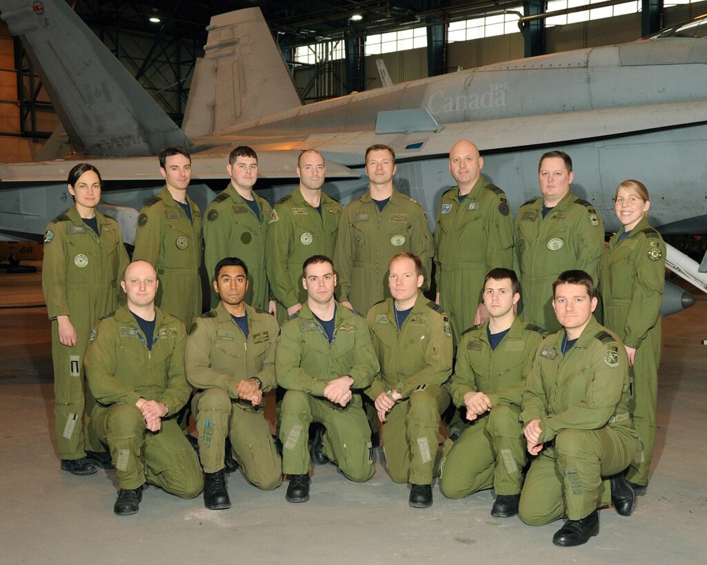 The Northeast Air Defense Sector supported the controller portion of the Fighter Weapons School Instructor Course during their deployment here Jan. 31 through Feb. 13. This photo captures both the students and instructors involved with the course. (Canadian Forces photo)