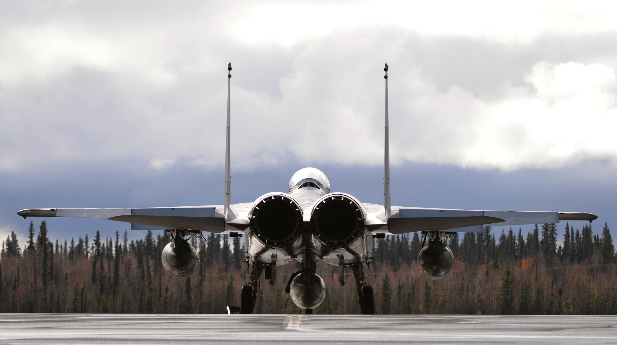 An F-15 Eagle from the Japan Air Self-Defense Force sits on the runway during RED FLAG-Alaska 10-1 Oct. 6, 2009, Eielson Air Force Base, Alaska. RF-A is a Pacific Air Forces-directed field training exercise for U.S. and allied Forces to fly under simulated air combat situations. (U.S. Air Force photo/Staff Sgt. Christopher Boitz)