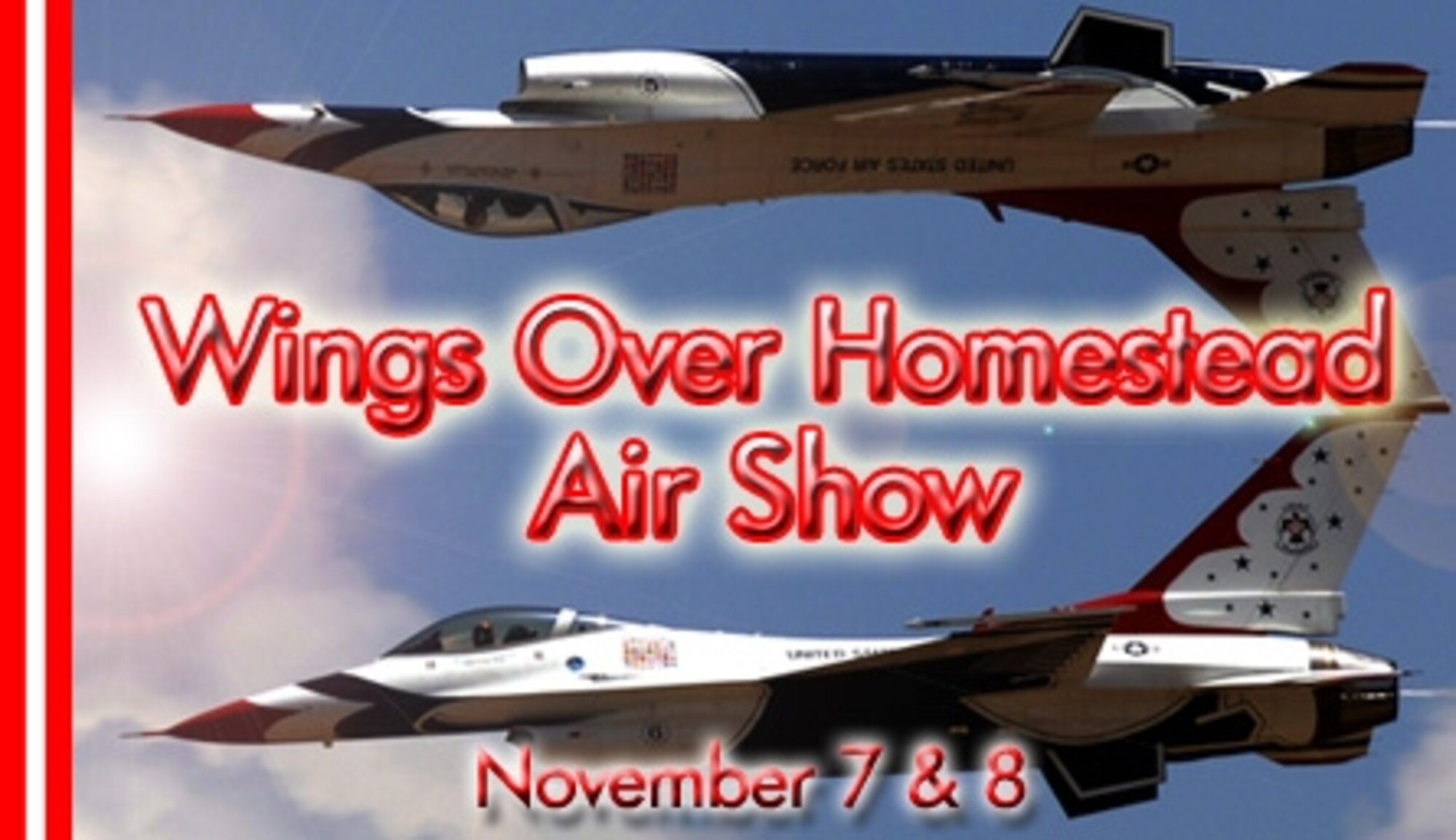 The Wings Over Homestead Air Show is right around the corner and Homestead ARB has compiled a thrilling list of performers for its first air show in over 18 years. The free event is on Nov. 7-8, and more information may be found at www.wingsoverhomestead.com.