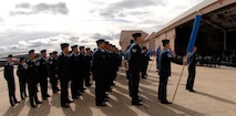 Members of the 64th Air Refueling Squadron await activation at Pease Air National Guard Base, N.H., Oct. 2, 2009. The 64th ARS is the first active-duty unit to return to Pease since 1991. (U.S. Air Force photo/Senior Airman Laura Suttles)