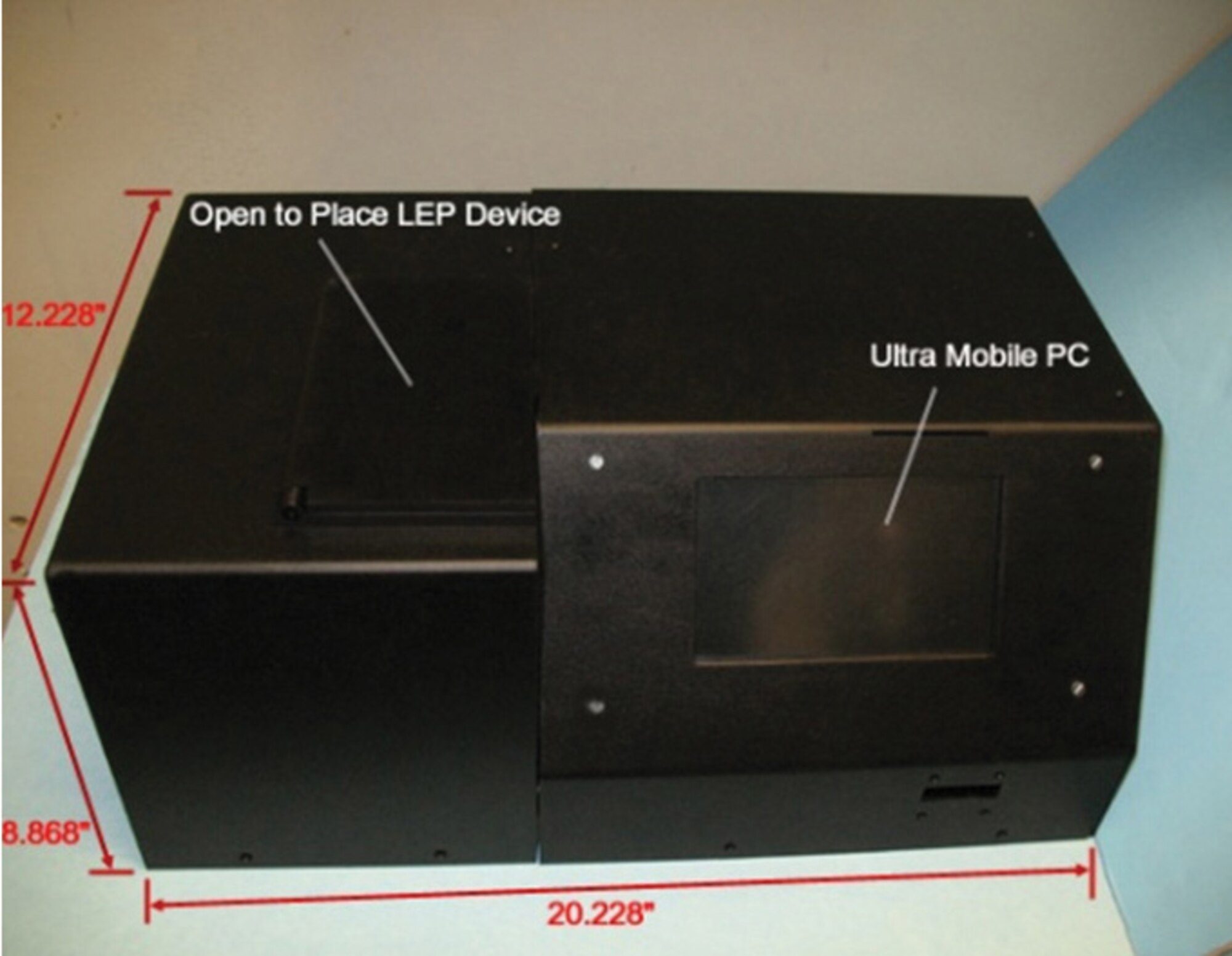 Physical Optics Corporation worked under AFRL Small Business Innovation Research Phase II contract to develop this DOUBLET (Dual Optical Ultrawide Band Laser Eyewear Transmission) device, a capability enabling field personnel to quickly, easily, and cost-effectively evaluate the protective capacity of their laser eye protection eyewear (e.g., spectacles, visors, side shields) according to rigorous LEP safety controls. 