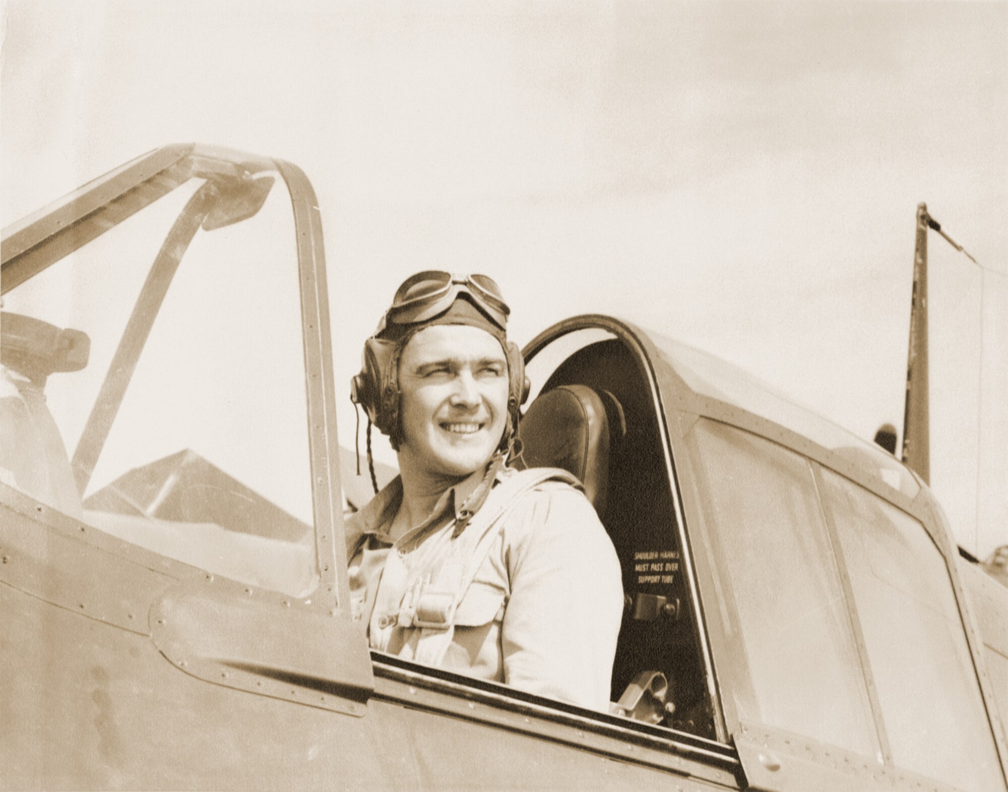 THE LONG BLUE LINE - Navy Capt. Richard Britson was an F-6F Hellcat pilot during World War II. His stories became life lessons for his grandson, an Air Force F-15C pilot. (Courtesy of Maj. Brent Brockington)