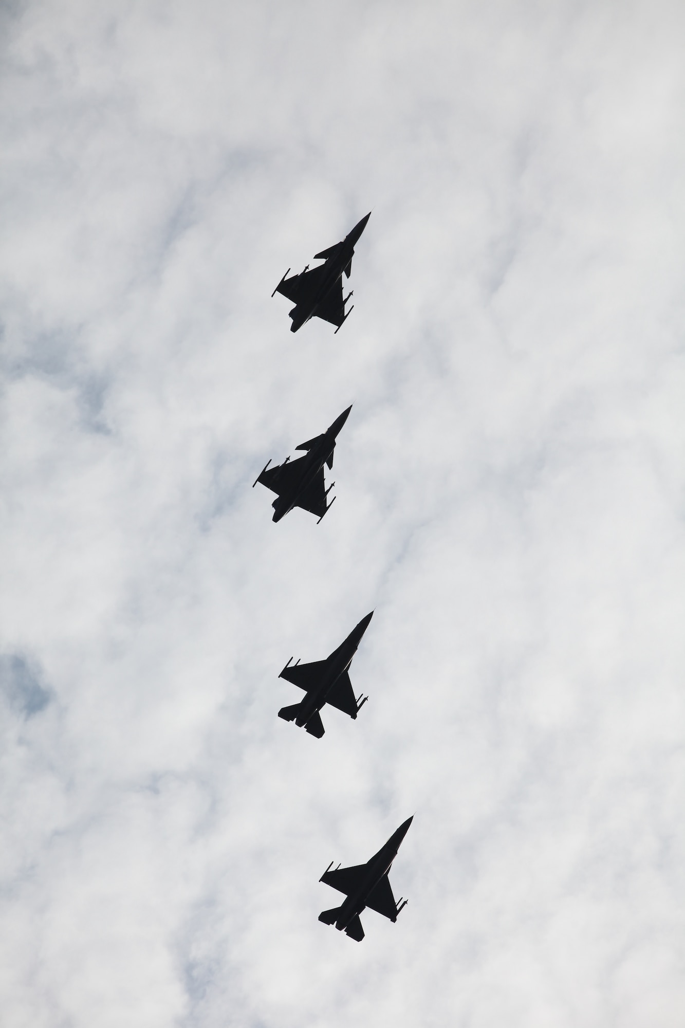 F-16s and Czech Grippens fly over Caslav Air Base.  Members of the Texas Air National Guard’s 149th Fighter Wing were in the Czech Republic conducting mutual training as part of the National Guard’s state partnership program.  (U.S. Air Force photo by Capt Randy Saldivar)