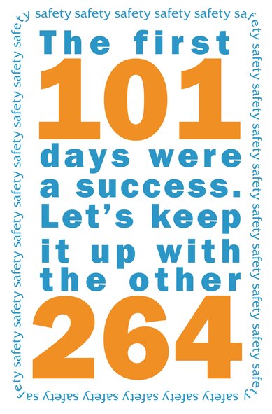 MOODY AIR FORCE BASE, Ga. -- The 101 Critical Days of Summer were a success, but that doesn’t mean safety should slip your mind. Remember to practice safety every day of the year. (U.S. Air Force illustration by Senior Airman Gina Chiaverotti-Paige)