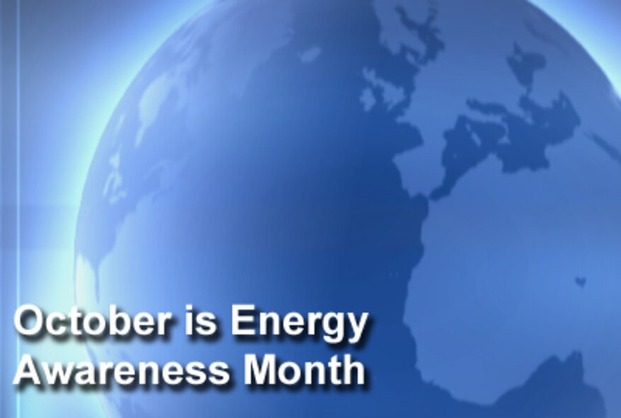October is Energy Awareness Month throughout the government. The theme is 'Energy Solutions ... Fueling the Mission.' The theme highlights the importance of energy in the overall mission and supports the Air Force strategy to reduce demand, increase supply and change the culture. (U.S. Air Force graphic)