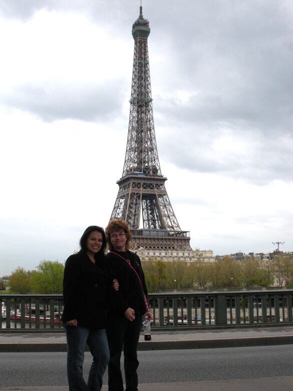 My mother, Carolyn Mosness, and me at the Eiffel Tower in Paris, France, April 2009. It has been 17 years  since she was first diagnosed with breast cancer. Mrs. Mosness is a two-time breast cancer survivor. (Courtesy photo)                         