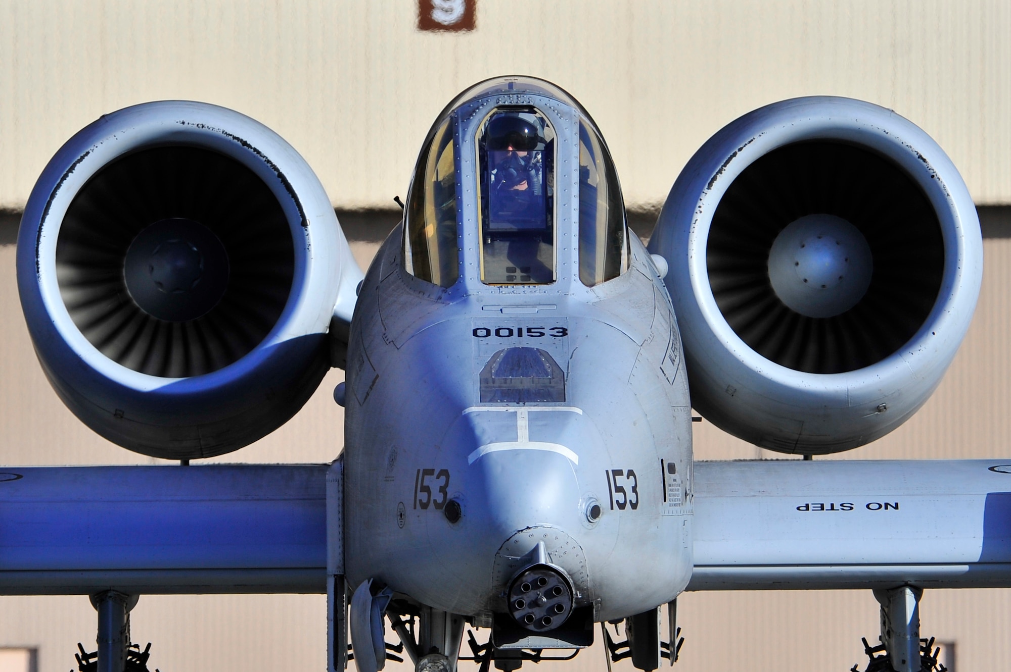 An A-10 Thunderbolt II makes its way to the runway during RED FLAG-Alaska 10-1, Oct. 9, 2009, Eielson Air Force Base, Alaska. RF-A provides participants 67,000 square miles of airspace, more than 30 threat simulators, one conventional bombing range and two tactical bombing ranges containing more than 400 different types of targets. The A-10's are assigned to Osan Air Base, Republic of Korea. (U.S. Air Force photo/Staff Sgt. Christopher Boitz)