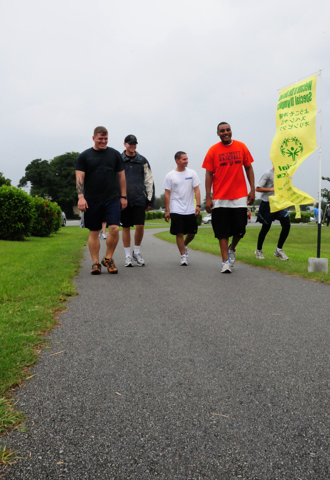 Members of Team Kadena participate in the Kadena Special Olympics Jog-A-Thon here at Kadena Air Base, 15 Oct 2009.  The KSO will be hosting several base wide events throughout the year to not only raise awareness but, funds for individuals with special needs.
(U.S. Air Force photo/Staff Sgt. Lakisha A. Croley)

