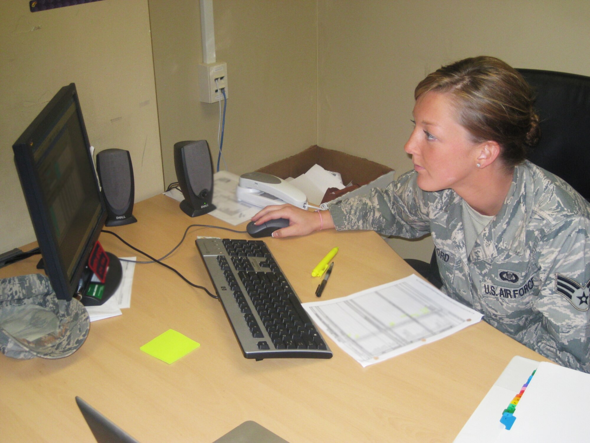 MOUNTAIN HOME AIR FORCE BASE, Idaho - Senior Airman Samantha Safford serves as a 389th Fighter Squadron aviation resource manager. (U.S. Air Force photo)