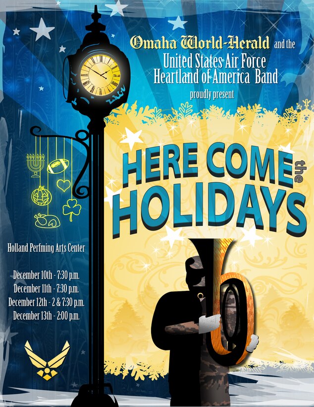 The USAF Heartland of America Band announces its 2009 holiday show, "Here Come the Holidays"