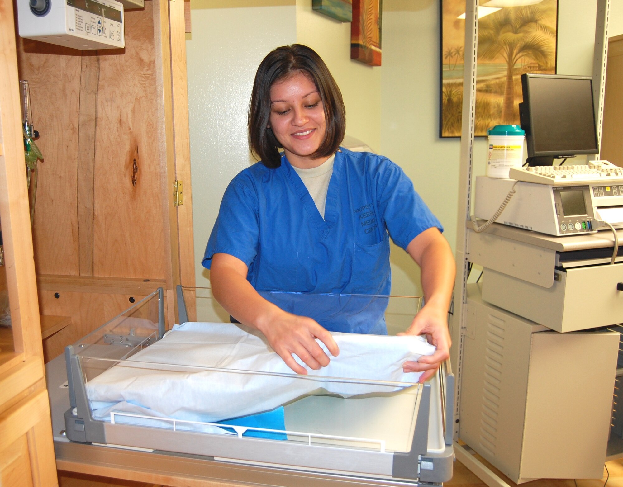 Senior Airman Christina Cromartie, 81st Inpatient Operations Squadron, is this week's Dragon of the Week.  (U.S. Air Force photo by Steve Pivnick)
