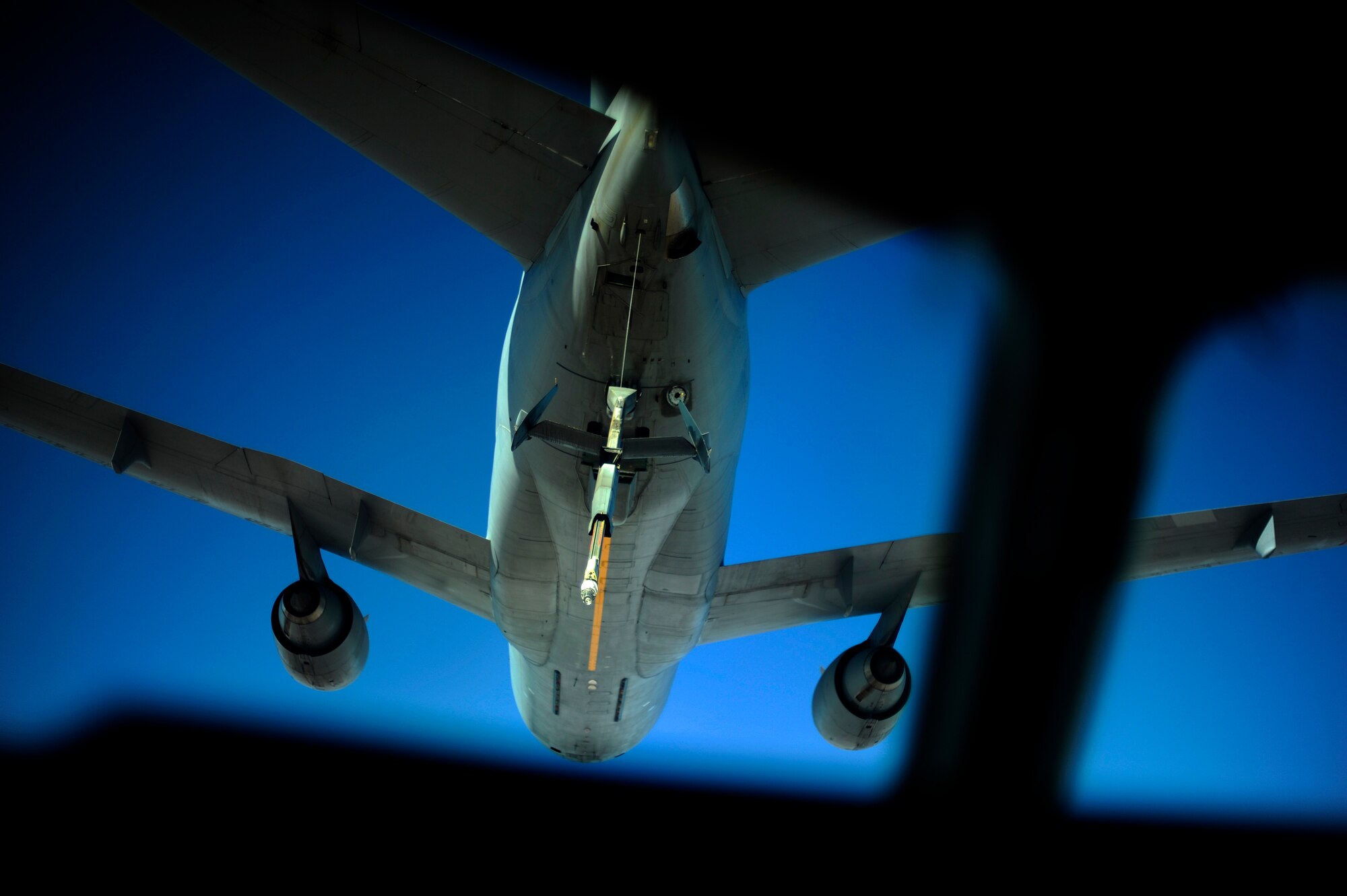 AFGHANISTAN - A U.S. Air Force 908th Air Refueling Squadron KC-10A Extender approaches another KC-10A to refuel over Afghanistan, Oct. 2, 2009.  (U.S. Air Force photo/Staff Sgt. Michael B. Keller)