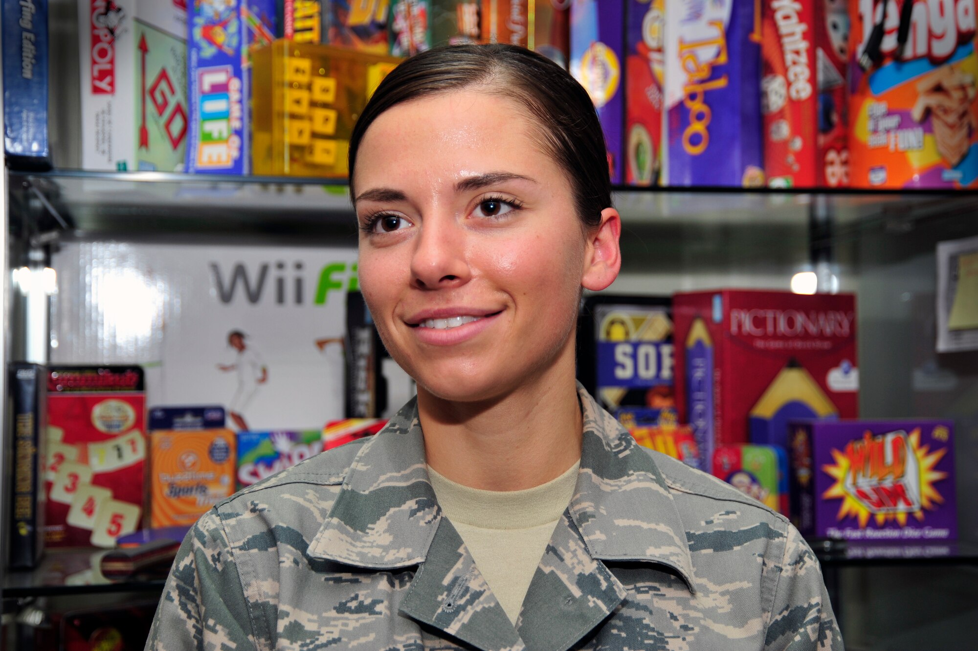 SOUTHWEST ASIA--Staff Sgt. Denise Pfahler, 380th Expeditionary Force Support Squadron, is the warrior of the week here Oct. 15, 2009. (U.S. Air Force photo/Tech. Sgt. Charles Larkin Sr)
