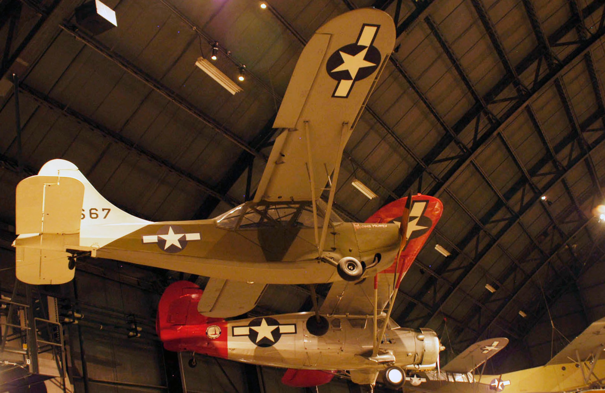 DAYTON, Ohio -- Stinson L-5 Sentinel in the World War II Gallery at the National Museum of the United States Air Force. (U.S. Air Force photo)