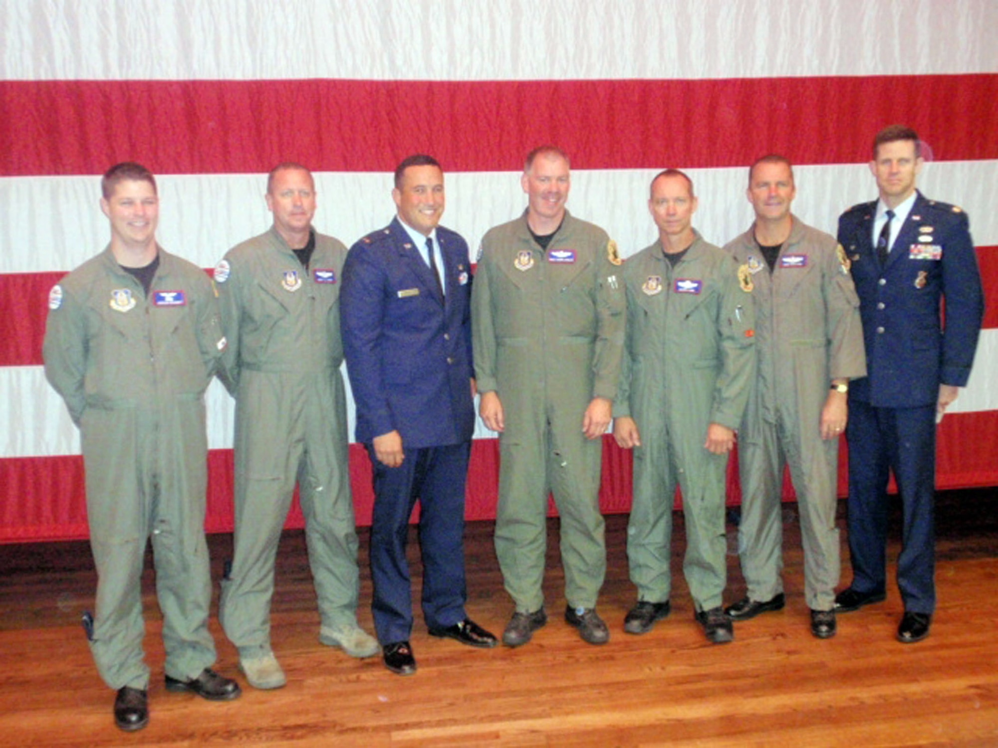 On Sept. 4, 2nd Lt. Nicholas E. Silva, 79th Air Refueling Squadron, earned his pilot wings at ceremony at Columbus AFB, Miss., graduated with several awards including the Order of Daedalians AETC Commander's Trophy, which is presented to the graduate who achieved the highest overall rating in all facets of training. Lieutenant Silva was also recognized as a Distinguished Graduate, graduating in the top 10 percent of his class. 

Lieutenant Silva is a former KC-10 Boom Operator from the 79th ARS who was selected by the 349th wing commander to become an officer and attend Specialized Undergraduate Pilot Training. 

Lieutenant Silva's journey to become an Air Force pilot began as a simple childhood dream in his hometown of Redding, Cailf. He enlisted in the Air Force Reserves on March 1, 2005 and became a KC-10 Inflight Refueling Journeyman (aka, Boom Operator) on Sept. 1, 2005. Although the lieutenant excelled as a KC-10 boom operator, he never stopped pursuing his dream of becoming a pilot. 

Lieutenant Silva earned his B.A. degree from California State University, Sacramento, on May 25, 2007, thus completing the final requirement to apply for officer training and a pilot slot. 

The 79th ARS recognized Lieutenant Silva's talent and potential and sponsored him as a pilot candidate. The 349th AMW SUPT Board interviewed him on June 20, 2007 and unanimously recommended that he be selected to attend OTS and UPT. Lieutenant Silva reached another milestone when he was sworn in as a officer on April 30, 2008.

At the ceremony:  2nd Lt Jensen Brandt, 79th ARS Student Pilot, Master Sgt. Timothy Stepp, 79th ARS Chief of Training, Master Sgt.  Frank Carlos, 79th ARS A Flight Chief, Lt. Col. Kevin Lane, 79th ARS Chief Pilot, Lt. Col. Eric Clifton,  79th ARS Instructor Pilot, Maj. Samuel Dickson, 349th SFS Commander  and Chief Master Sgt. Terry Monges, 79th ARS Chief Boom Operator.  (U.S. Air Force courtesy photo)  