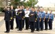 As part of Fire Prevention Week Oct. 3-10, Tinker Fire and Emergency Services members held a retreat ceremony in front of the 72nd Air Base Wing headquarters building here. (Air Force photo by Margo Wright) 