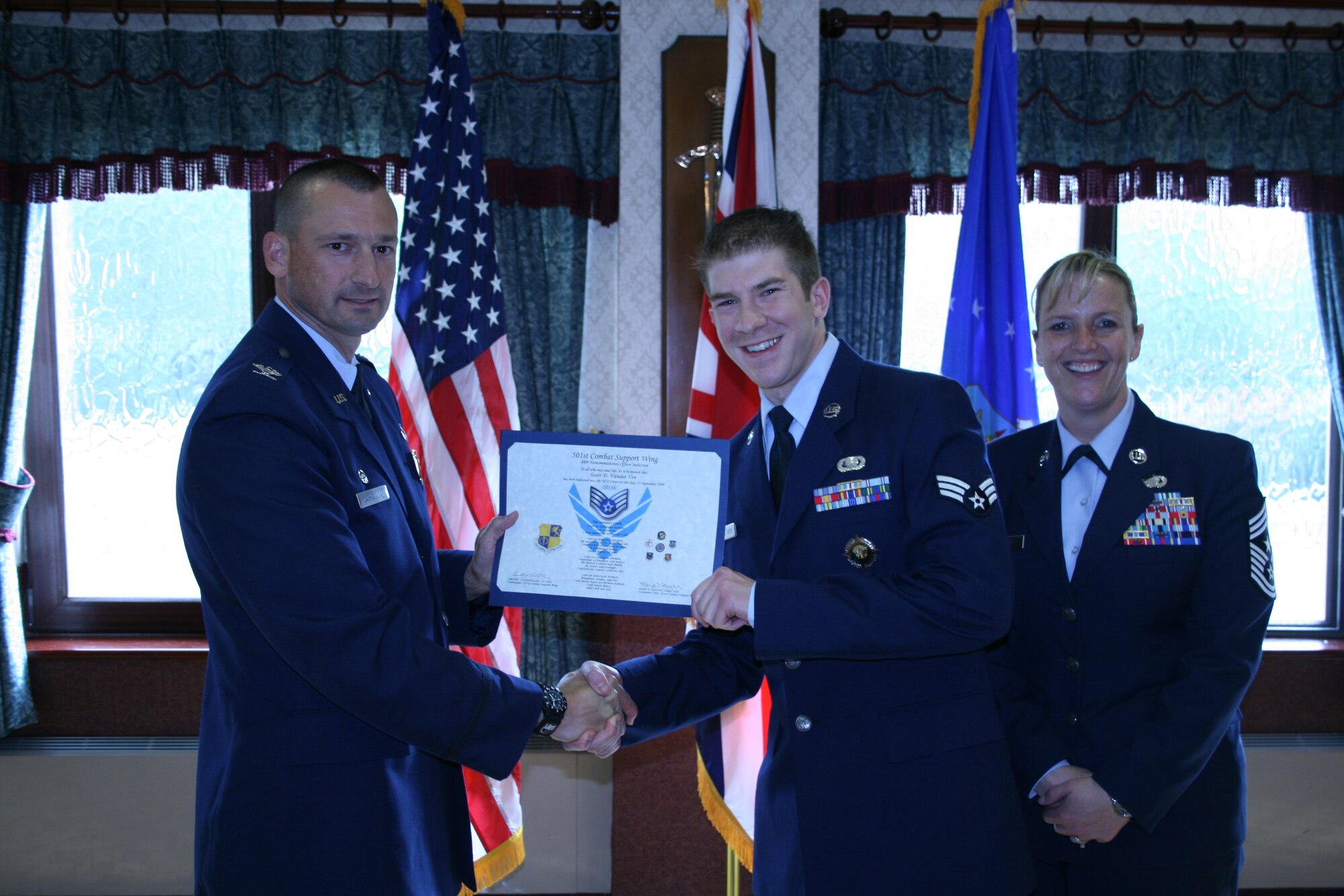 RAF Alconbury - NCO Induction Ceremony