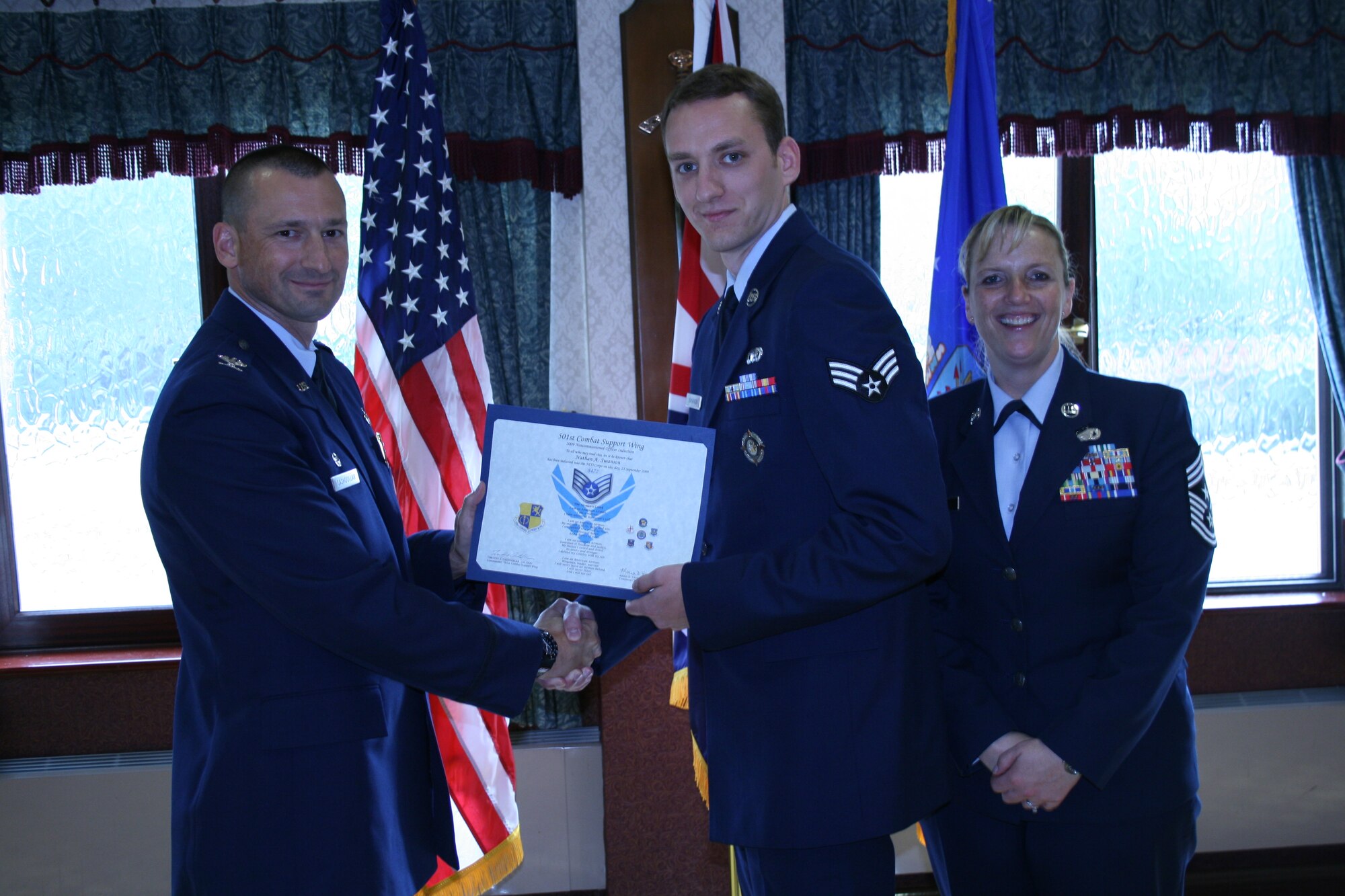 RAF Alconbury - NCO Induction Ceremony