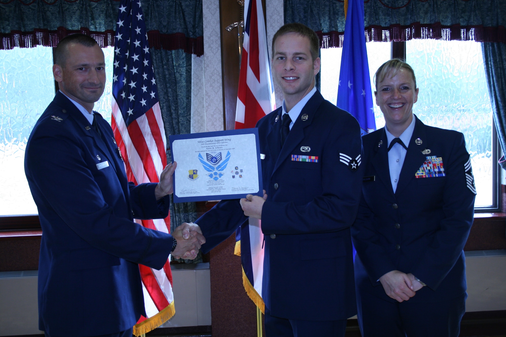 RAF Alconbury - NCO Induction Ceremony