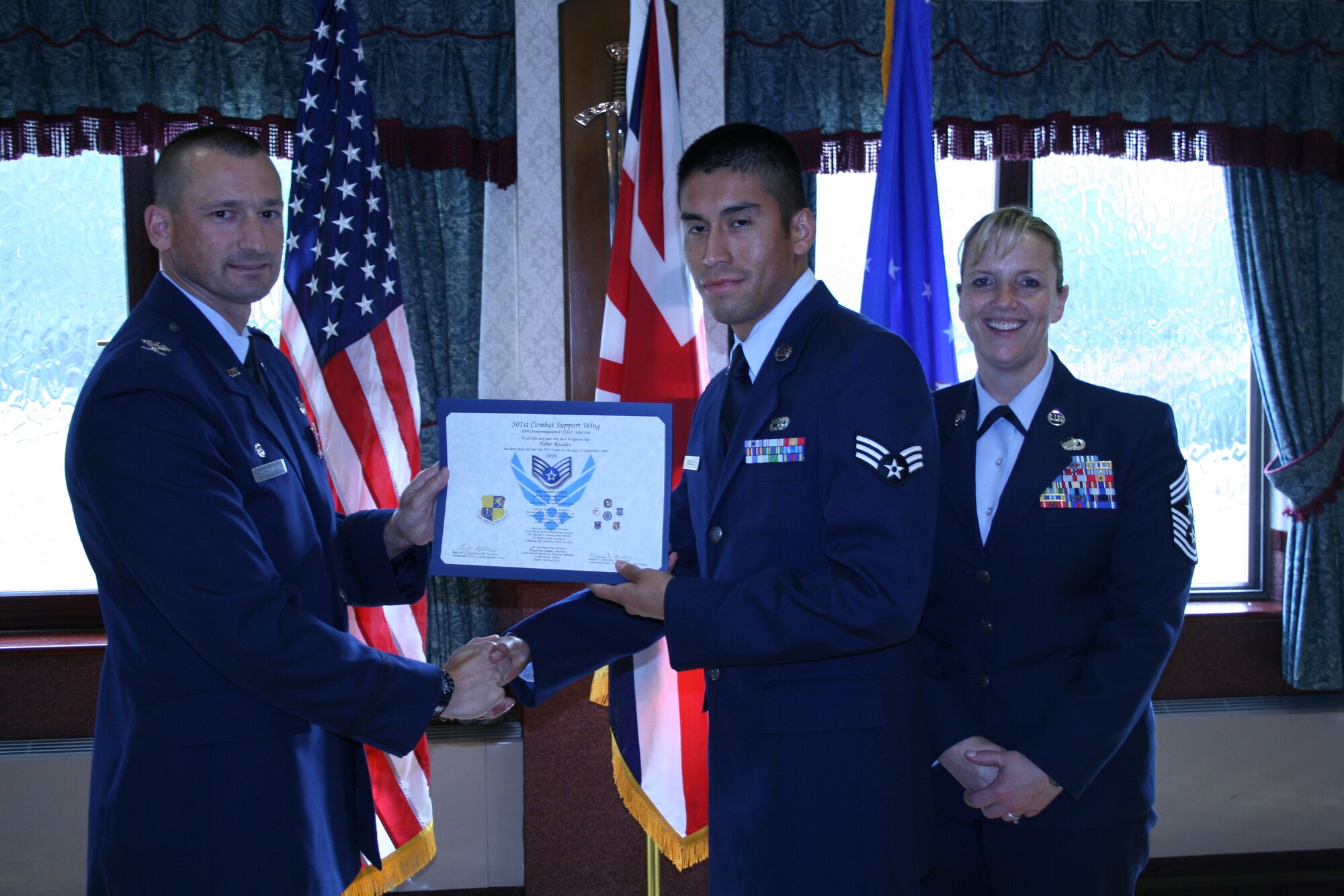 RAF Alconbury - NCO Induction Ceremony