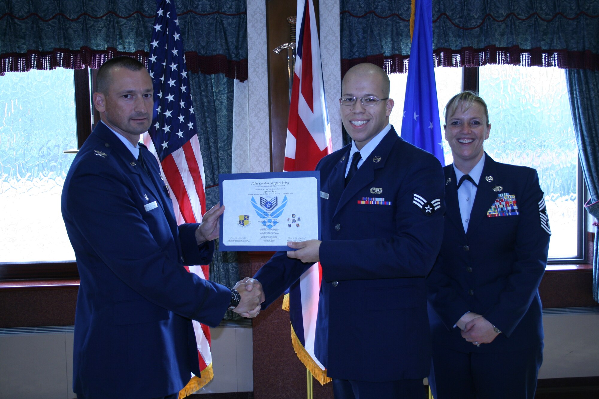 RAF Alconbury - NCO Induction Ceremony