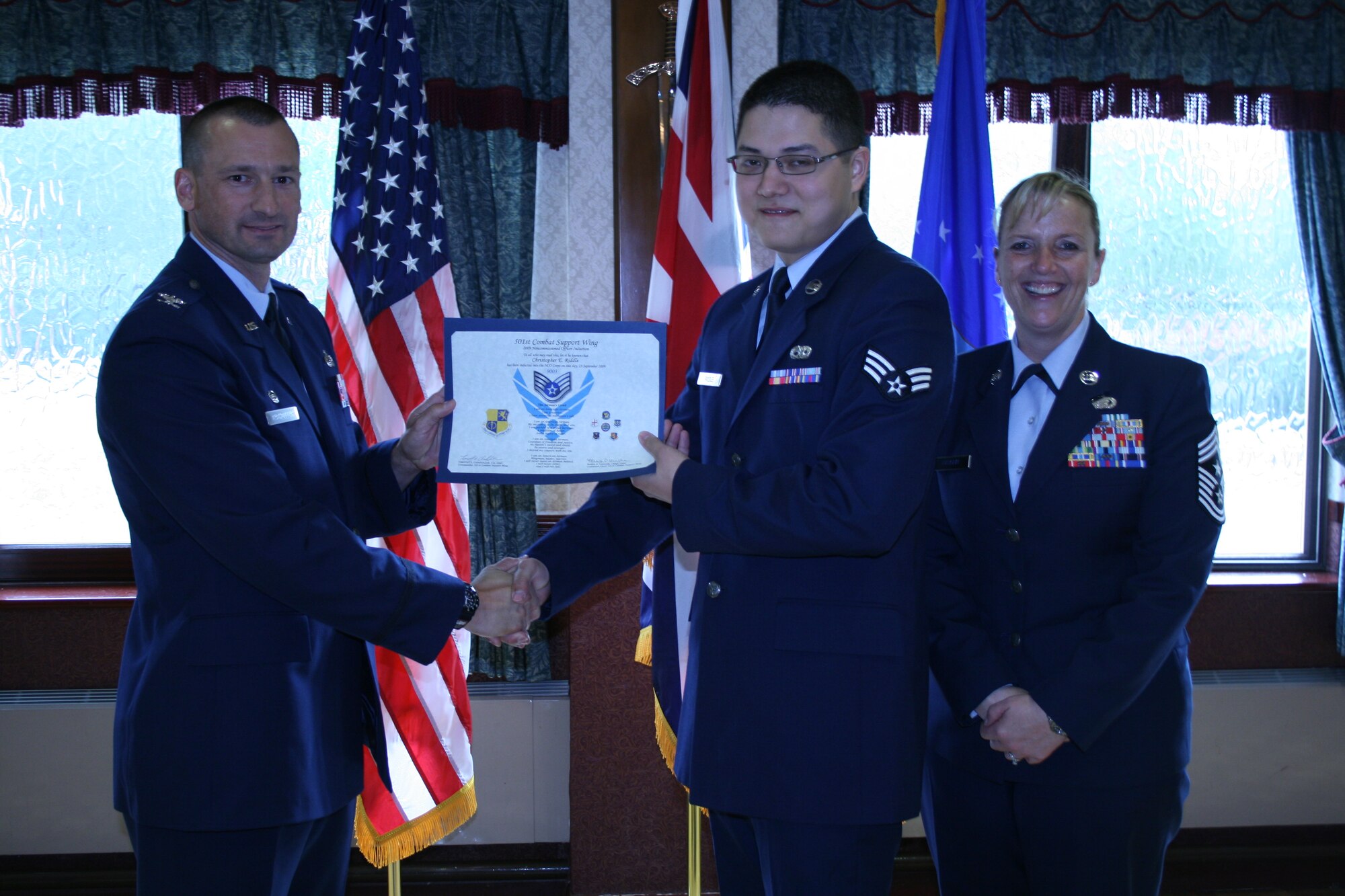 RAF Alconbury - NCO Induction Ceremony