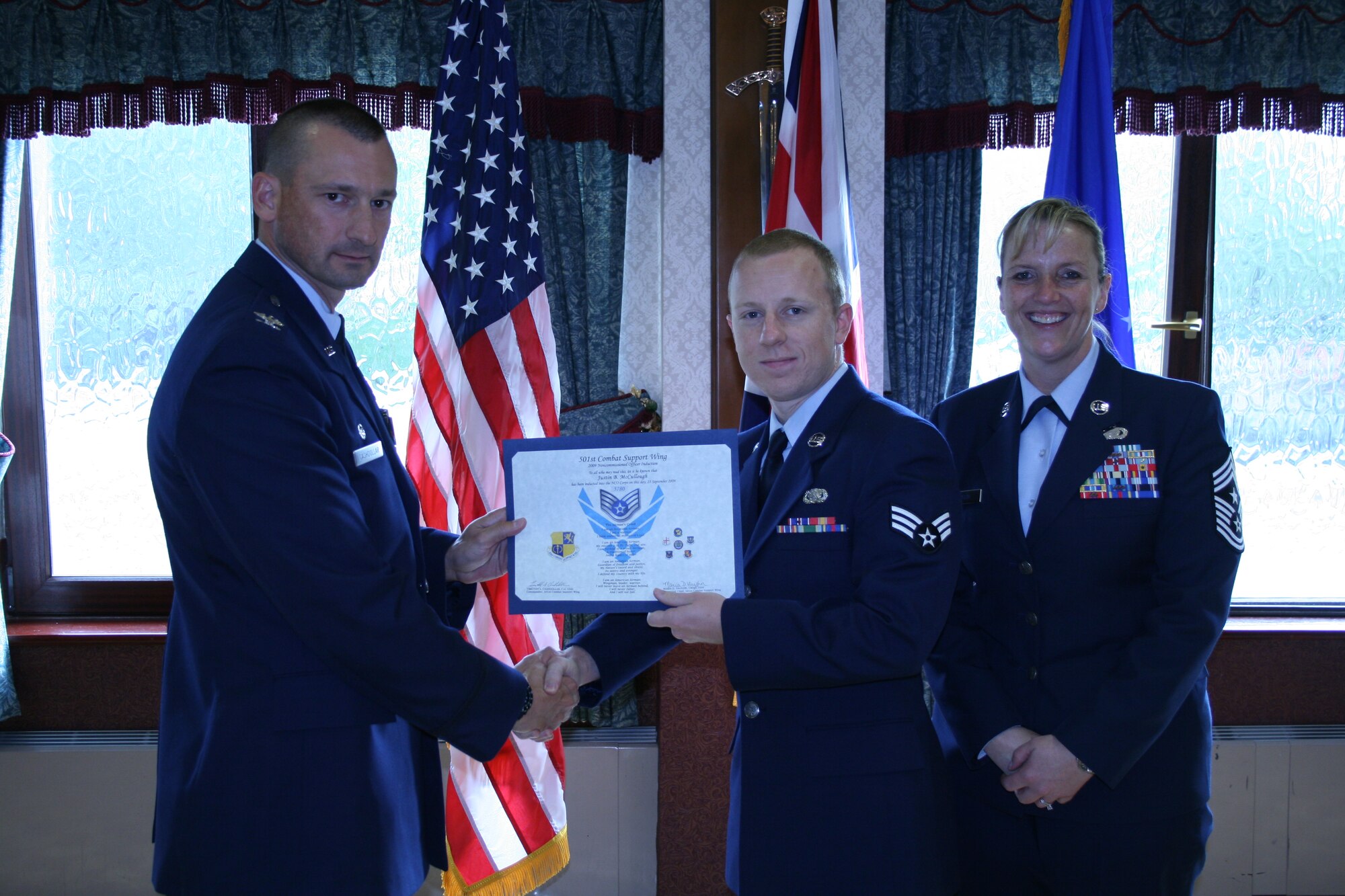 RAF Alconbury - NCO Induction Ceremony