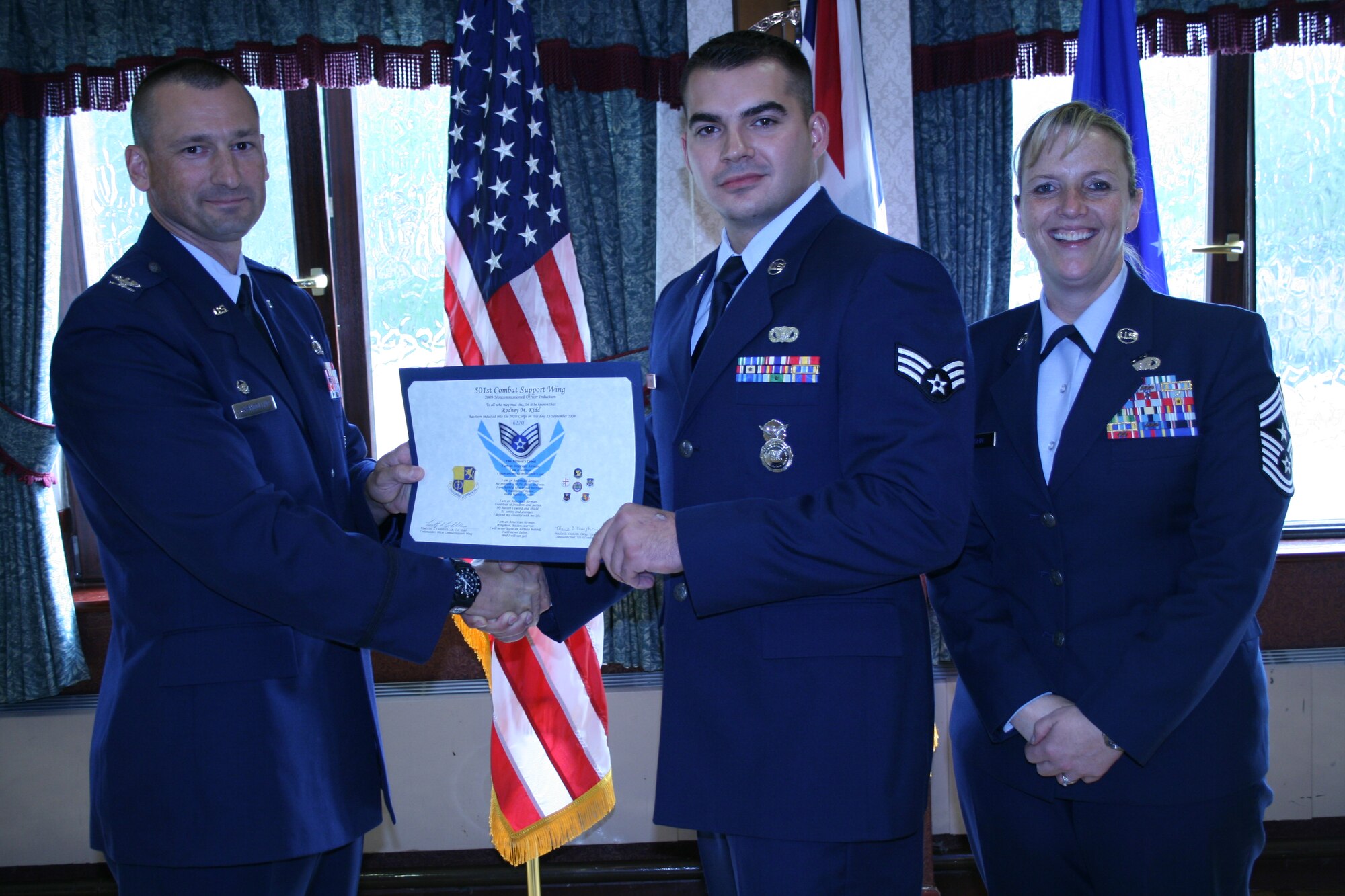 RAF Alconbury - NCO Induction Ceremony