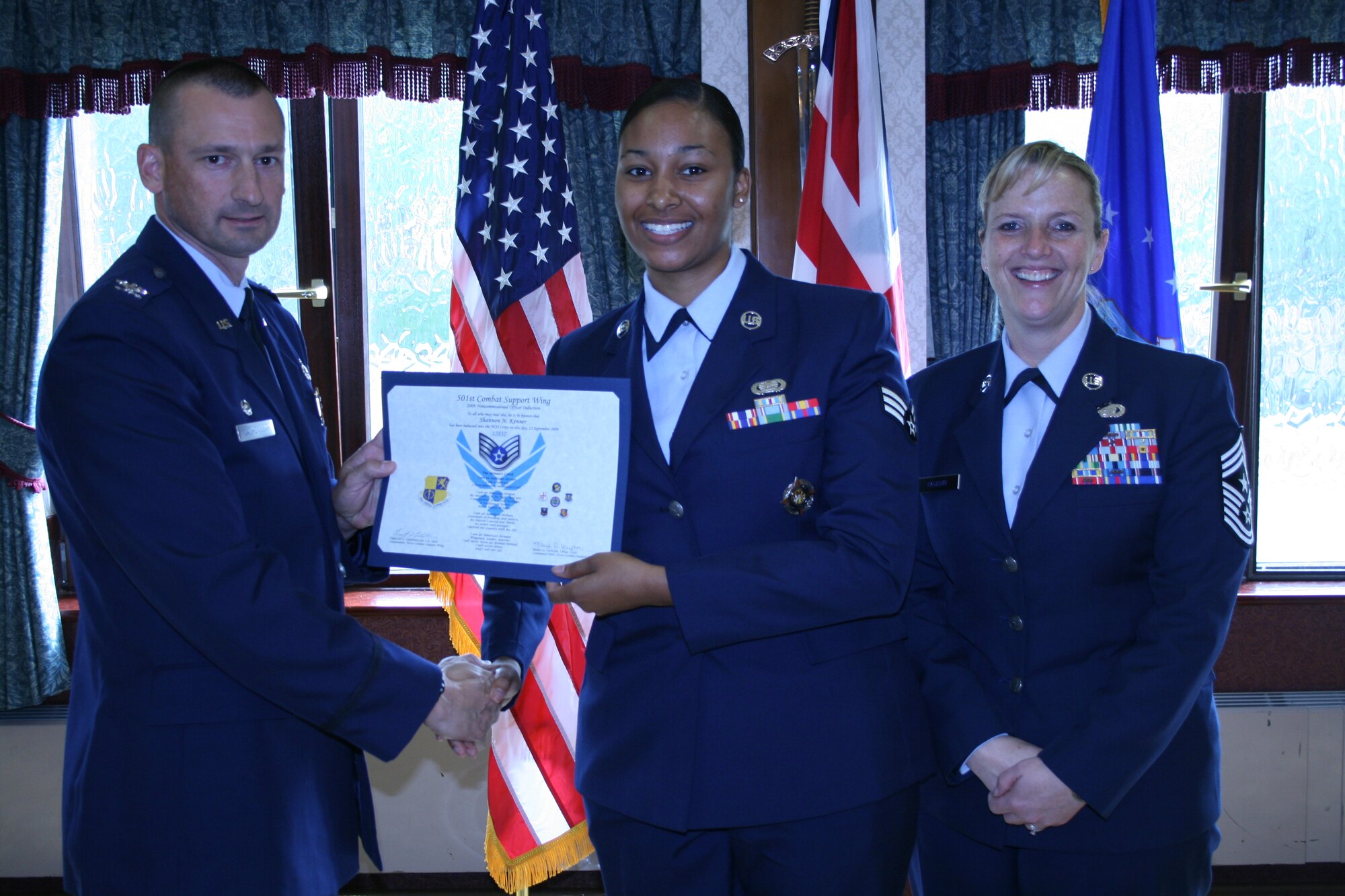 RAF Alconbury - NCO Induction Ceremony
