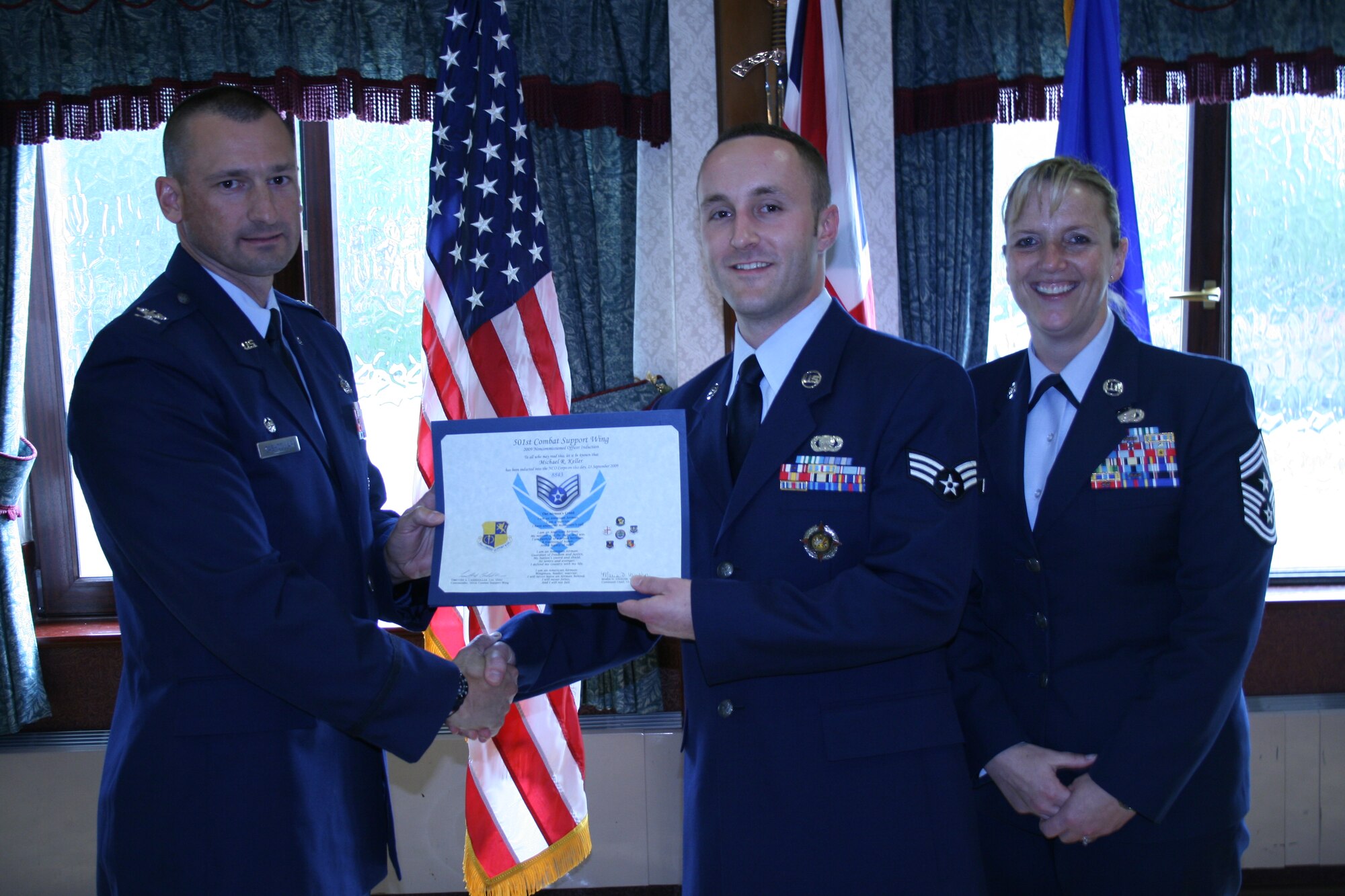 RAF Alconbury - NCO Induction Ceremony